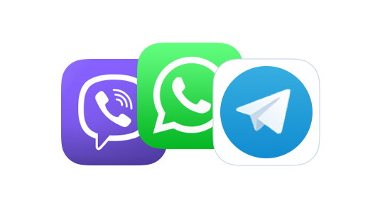 Viber WhatsApp Telegram